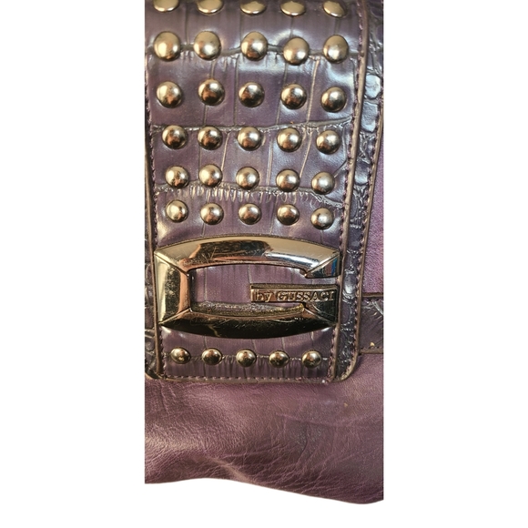 Gussaci Women's Studded Hand or Shoulder Bag Purple/Black GUC - Picture 5 of 9